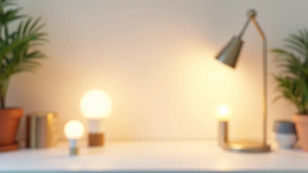 Pracovní stůl s různými typy žárovek: LED, halogeny a klasické žárovky vedle sebe
